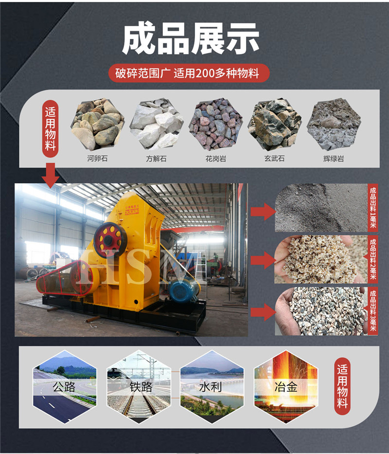 雙級(jí)無(wú)篩底粉碎機(jī)適應(yīng)物料